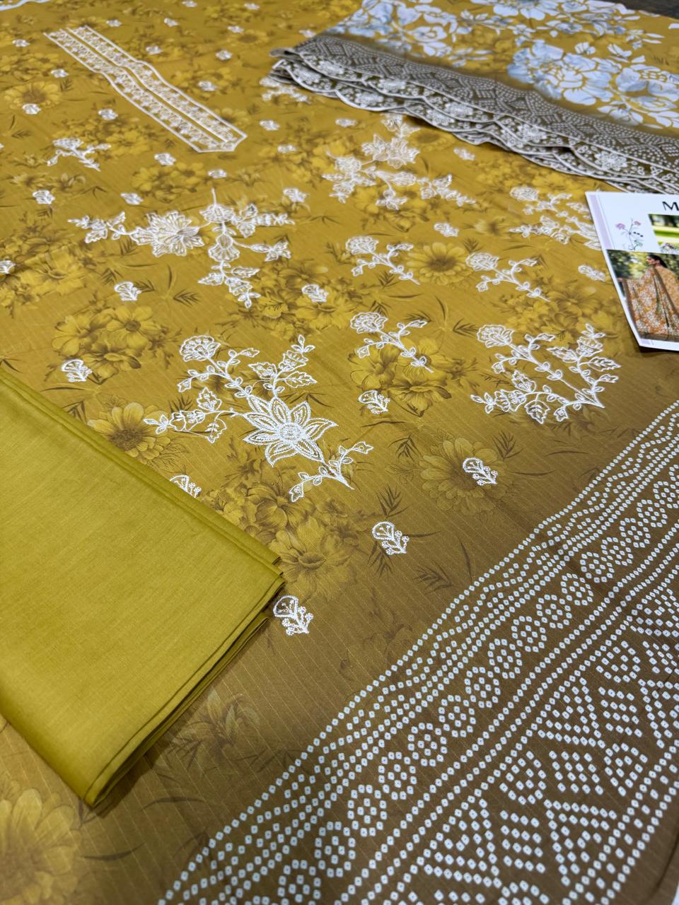 3 PIECE- LUXURY LAWN EMBROIDERY & DUPPATTA 4 SIDE PATI UNSTITCHED SUMMER 26-NEW ARRIVALS