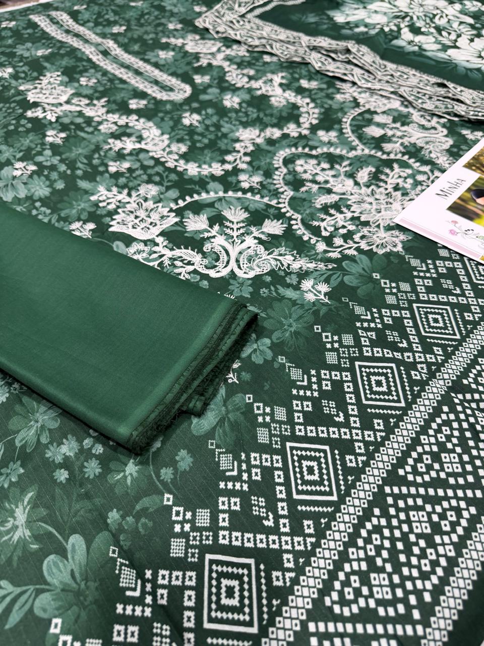 3 PIECE- LUXURY LAWN EMBROIDERY & DUPPATTA 4 SIDE PATI UNSTITCHED SUMMER 26-NEW ARRIVALS