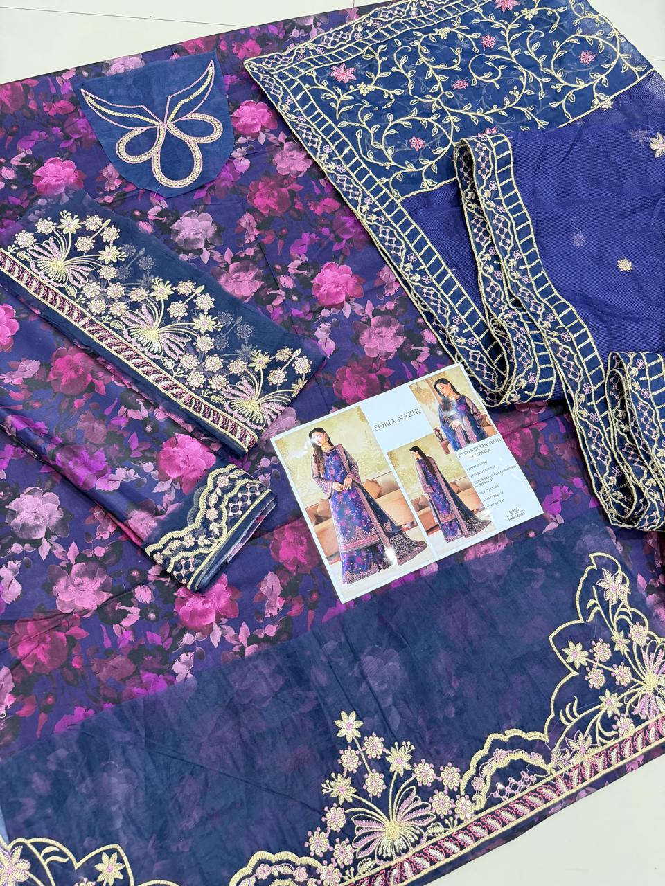 3 PIECE- LUXURY LAWN EMBROIDERY & PATCHES UNSTITCHED SUMMER 26-NEW ARRIVALS