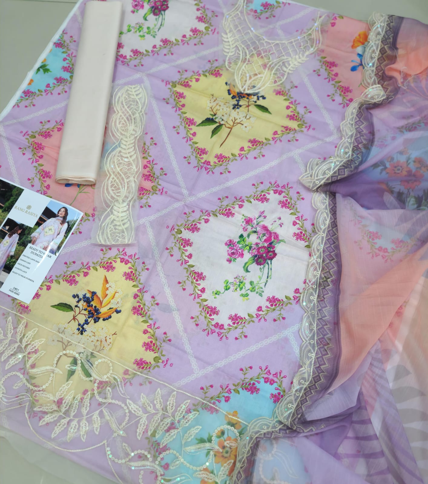 3 PIECE-LUXURY LAWN PATCHES UNSTITCHED SUMMER 26-NEW ARRIVALS