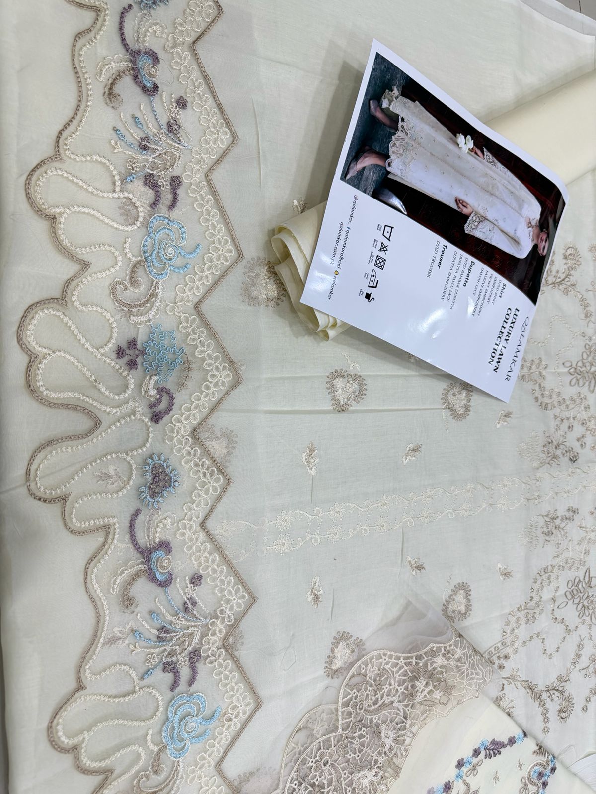 3 PIECE- LUXURY LAWN HEAVY EMBROIDERY & DUPPATTA LACE & EMB UNSTITCHED SUMMER 26-NEW ARRIVALS