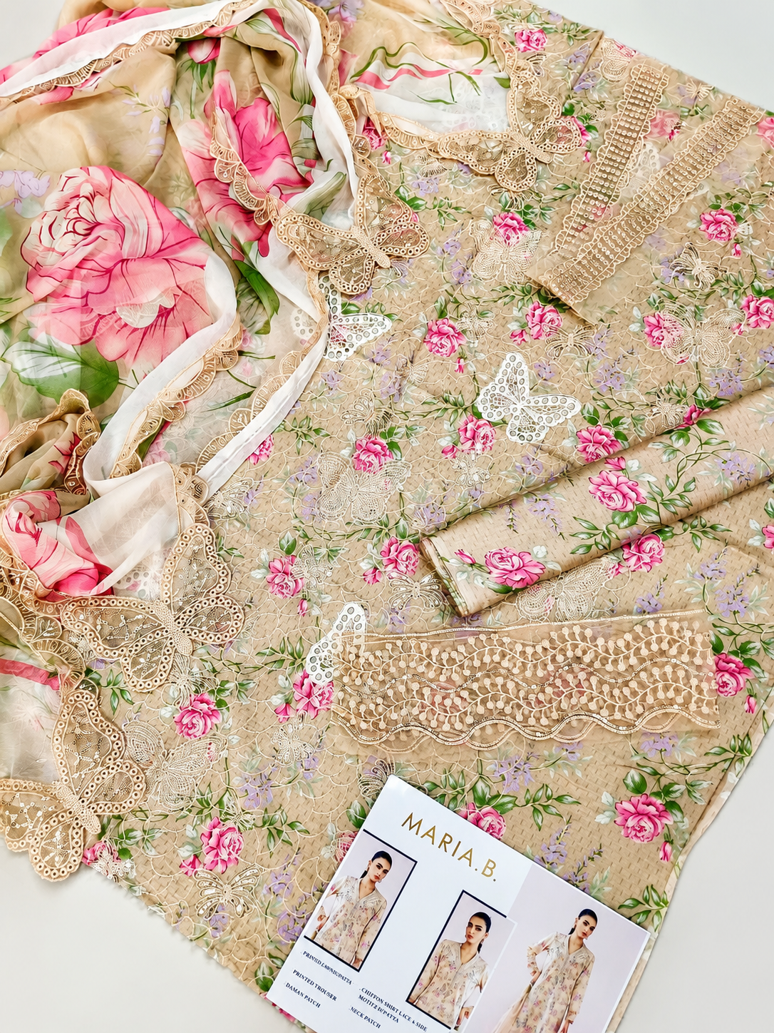 3 PIECE-LAWN PRINTED FULL HEAVY EMBROIDERY & READY DUPPATTA 4 SIDE MOTIF UNSTITCHED SUMMER 26-NEW ARRIVALS
