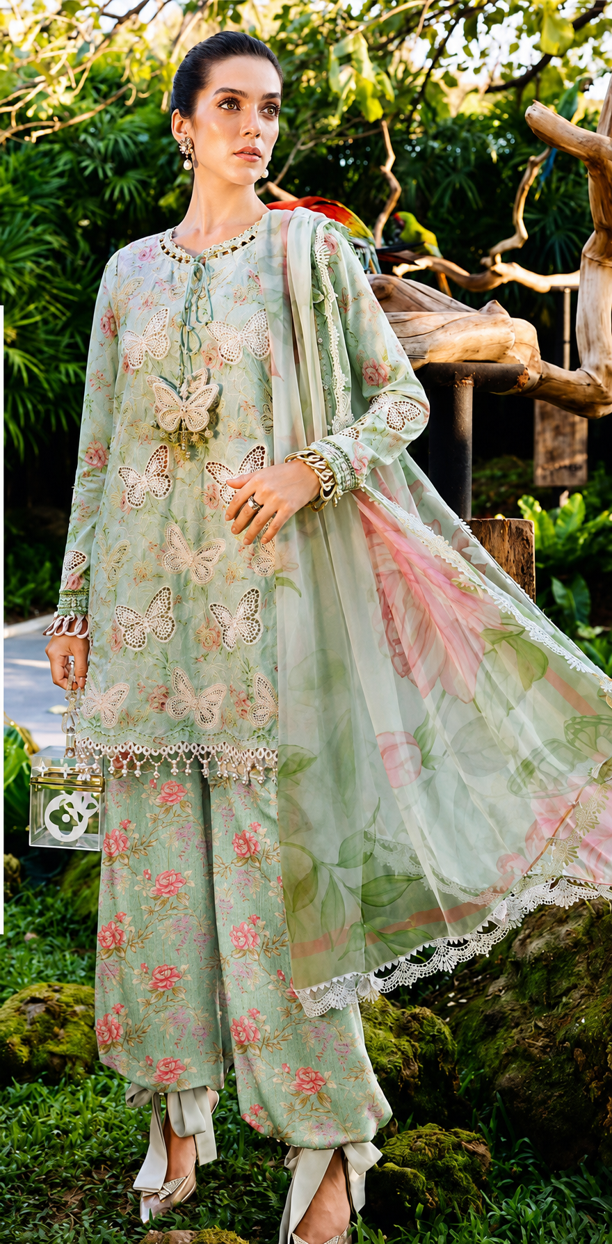 3 PIECE-LAWN PRINTED FULL HEAVY EMBROIDERY & READY DUPPATTA 4 SIDE MOTIF UNSTITCHED SUMMER 26-NEW ARRIVALS