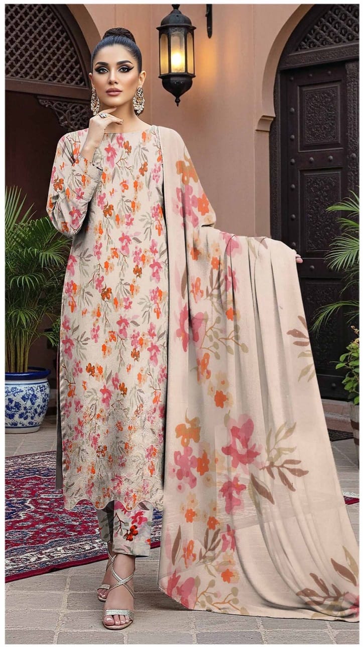 3 PIECE- LUXURY LAWN EMBROIDERY PATCHES ON ORGANZA & READY TO WEAR DUPPATTA UNSTITCHED SUMMER 26-NEW ARRIVALS