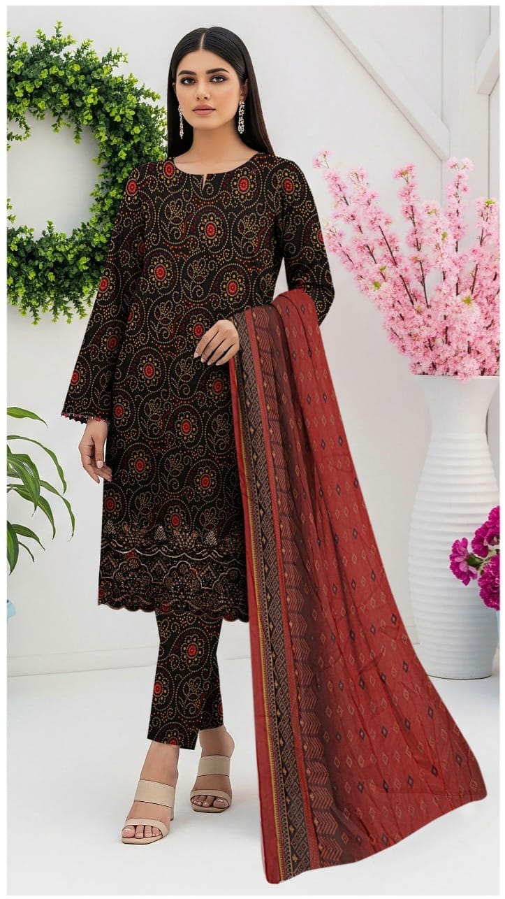 3 PIECE- LUXURY LAWN EMBROIDERY PATCHES ON ORGANZA & READY TO WEAR DUPPATTA UNSTITCHED SUMMER 26-NEW ARRIVALS