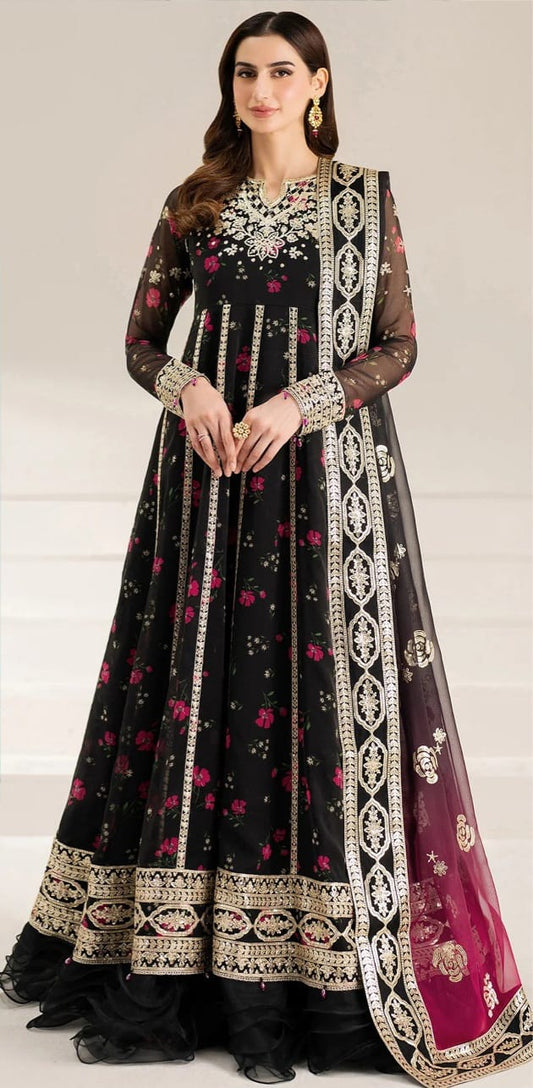 3 PIECE- LUXURY LAWN EMBROIDERY PATCHES ON ORGANZA & READY TO WEAR DUPPATTA UNSTITCHED SUMMER 26-NEW ARRIVALS