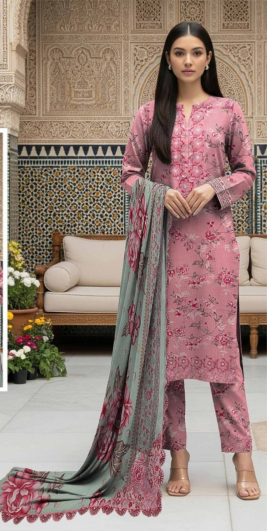 3 PIECE- LUXURY LAWN EMBROIDERY PATCHES ON ORGANZA & READY TO WEAR DUPPATTA UNSTITCHED SUMMER 26-NEW ARRIVALS