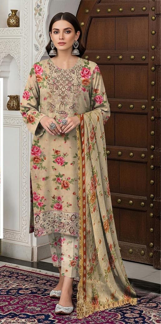 3 PIECE- LUXURY LAWN EMBROIDERY PATCHES ON ORGANZA & READY DUPPATTA UNSTITCHED SUMMER 26-NEW ARRIVALS