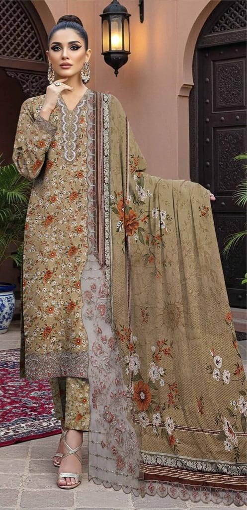 3 PIECE- LUXURY LAWN PATCHES & LACES UNSTITCHED SUMMER 26-NEW ARRIVALS