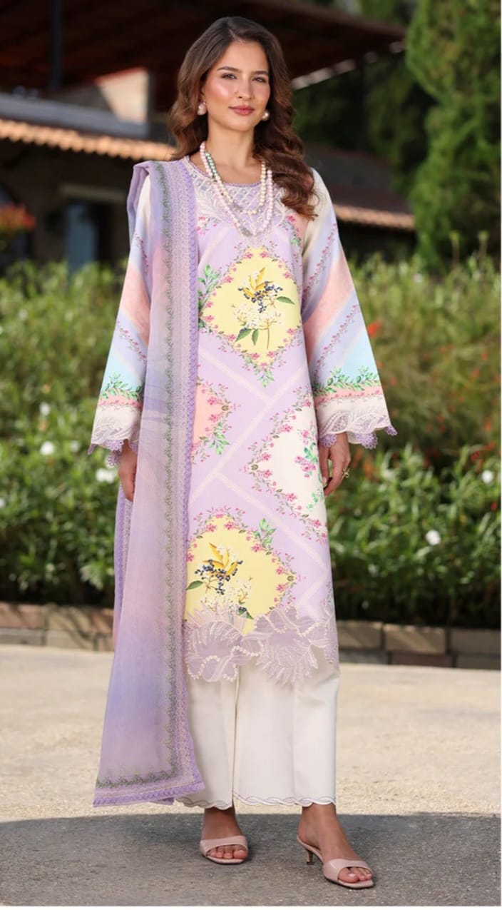 3 PIECE-LUXURY LAWN PATCHES UNSTITCHED SUMMER 26-NEW ARRIVALS