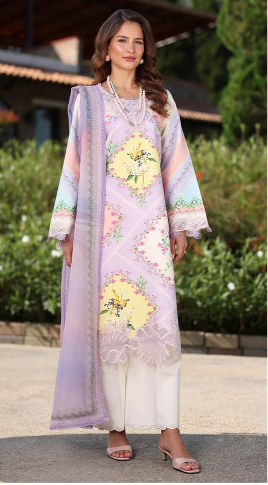 3 PIECE-LUXURY LAWN PATCHES UNSTITCHED SUMMER 26-NEW ARRIVALS