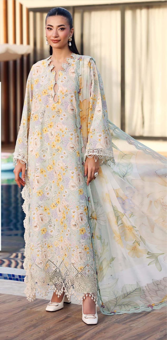 3 PIECE- LUXURY LAWN  FULL EMBROIDERY & DUPPATTA READY TO WEAR  UNSTITCHED SUMMER 26-NEW ARRIVALS