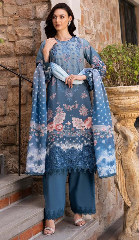 3 PIECE- LUXURY LAWN EMBROIDERY ON ORGANZA UNSTITCHED SUMMER 26-NEW ARRIVALS