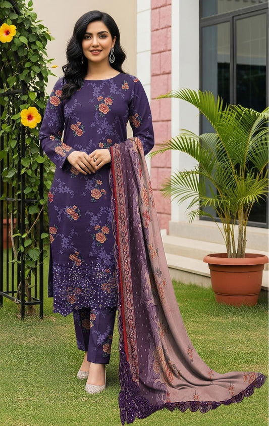 3 PIECE- LUXURY LAWN COLLECTION UNSTITCHED SUMMER 26-NEW ARRIVALS