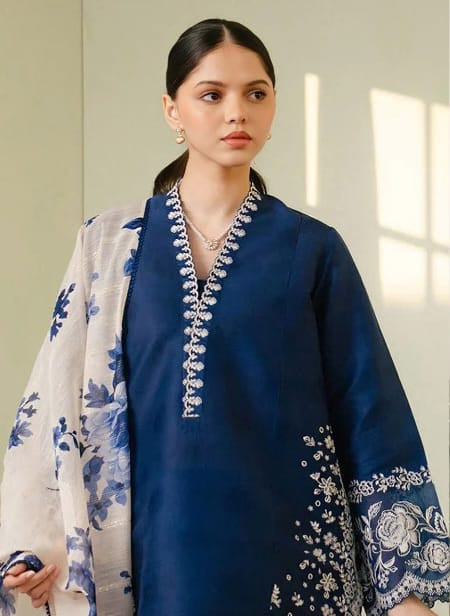 3 PIECE-LUXURY LAWN EMBROIDERY FRONT & SALEEVS UNSTITCHED SUMMER 26-NEW ARRIVALS