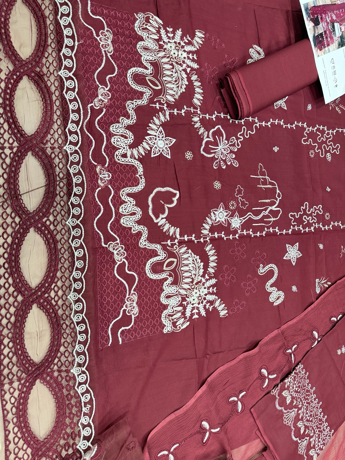 3 PIECE- LUXURY LAWN FULL HEAVY EMBROIDERY & LACES UNSTITCHED SUMMER 26-NEW ARRIVALS