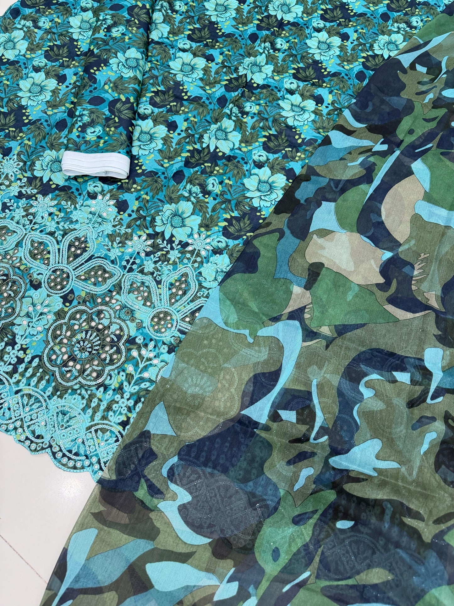 3 PIECE- LUXURY LAWN EMBROIDERY PATCHES ON ORGANZA & READY TO WEAR DUPPATTA UNSTITCHED SUMMER 26-NEW ARRIVALS