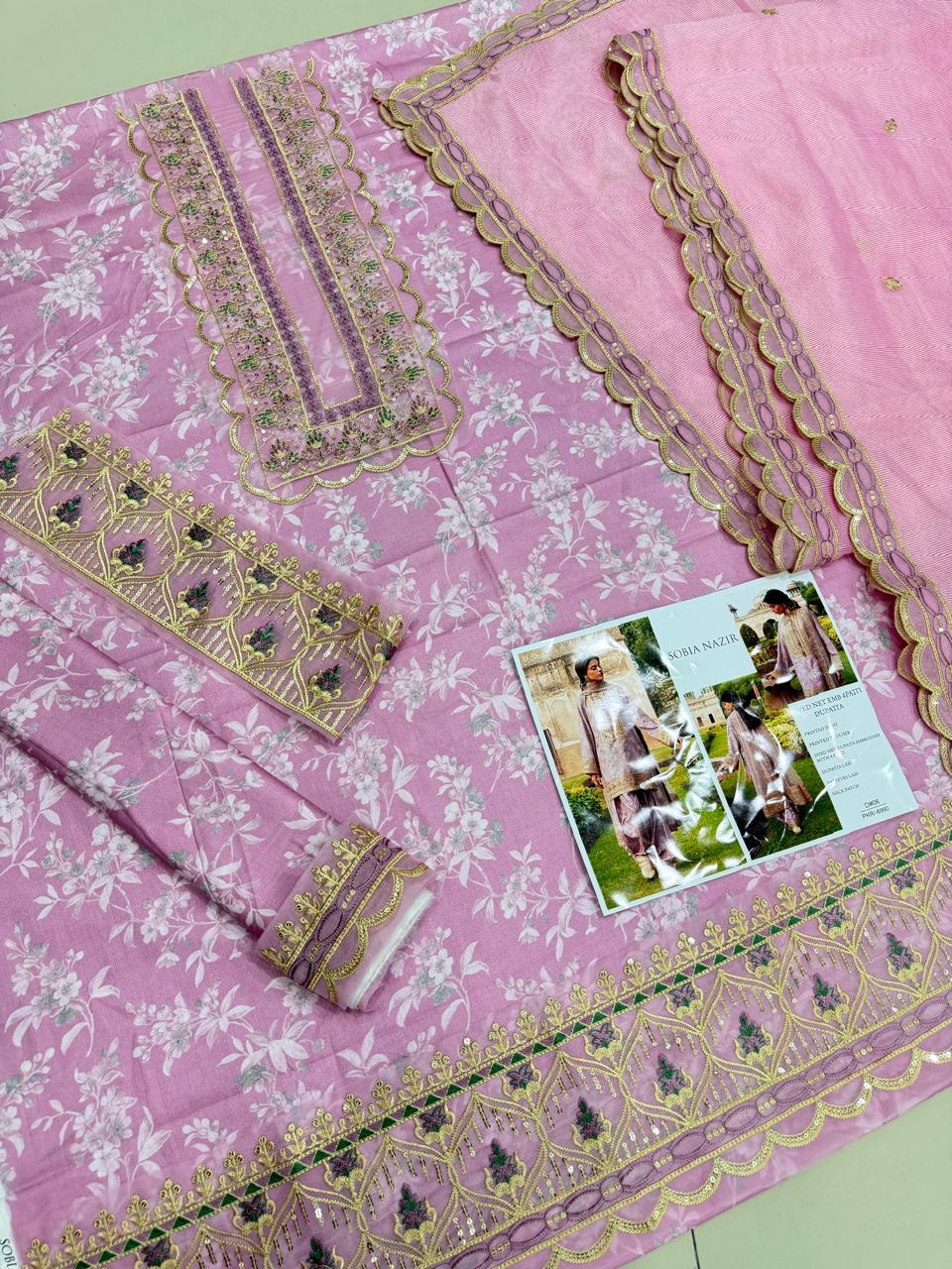 3 PIECE- LUXURY LAWN EMBROIDERY & PATCHES UNSTITCHED SUMMER 26-NEW ARRIVALS