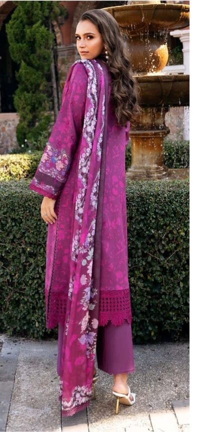 3 PIECE- LUXURY LAWN EMBROIDERY ON ORGANZA UNSTITCHED SUMMER 26-NEW ARRIVALS