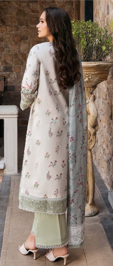 3 PIECE- LUXURY LAWN EMBROIDERY ON ORGANZA UNSTITCHED SUMMER 26-NEW ARRIVALS