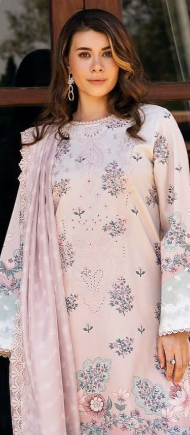 3 PIECE- LUXURY LAWN EMBROIDERY ON ORGANZA UNSTITCHED SUMMER 26-NEW ARRIVALS