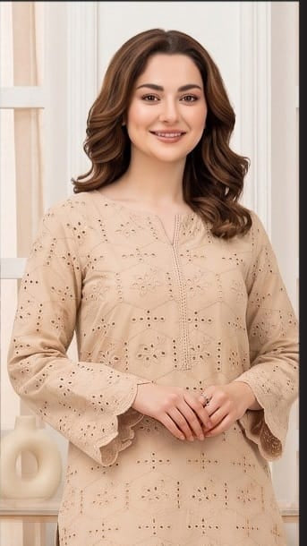 2 PIECE-LAWN HEAVILY EMBROIDERED CHIKENKARI SHIRT & DIGITEL PRINTED TROUSER UNSTITCHED SUMMER 26-NEW ARRIVALS