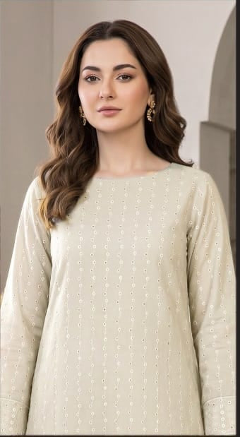 2 PIECE-LAWN HEAVILY EMBROIDERED CHIKENKARI SHIRT & DIGITEL PRINTED TROUSER UNSTITCHED SUMMER 26-NEW ARRIVALS