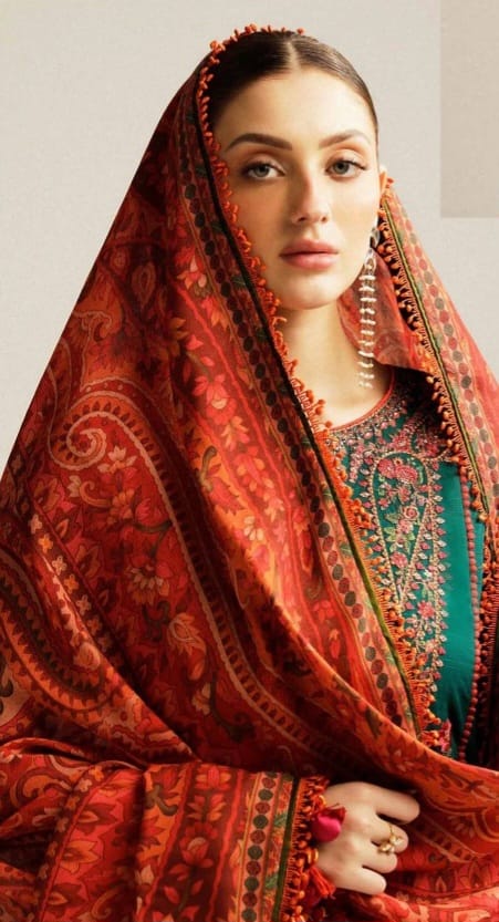 3 PIECE-LUXURY LAWN EMBROIDERY FRONT & SALEEVS UNSTITCHED SUMMER 26-NEW ARRIVALS