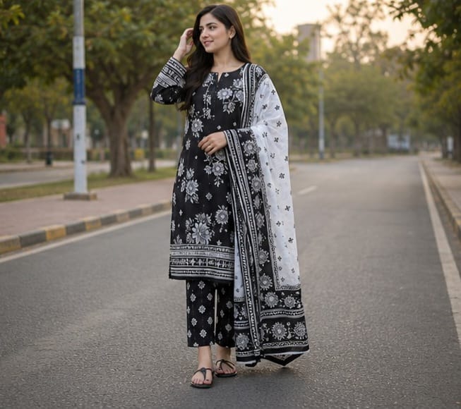 3 PIECE- LUXURY LAWN PRINTED UNSTITCHED SUMMER 26-NEW ARRIVALS